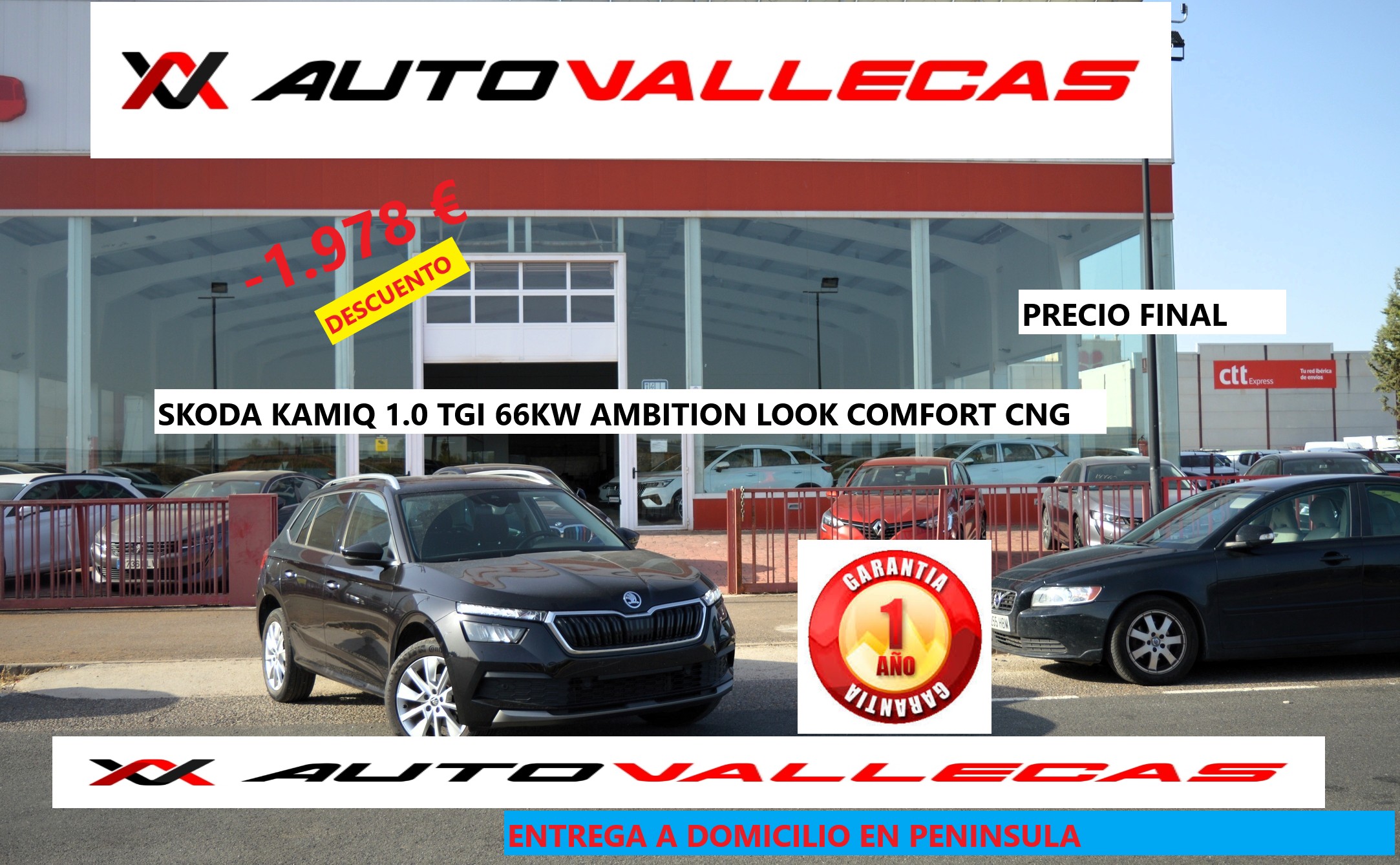 0 SKODA Kamiq 1.0 TGI Ambition GNC - Imagen 1